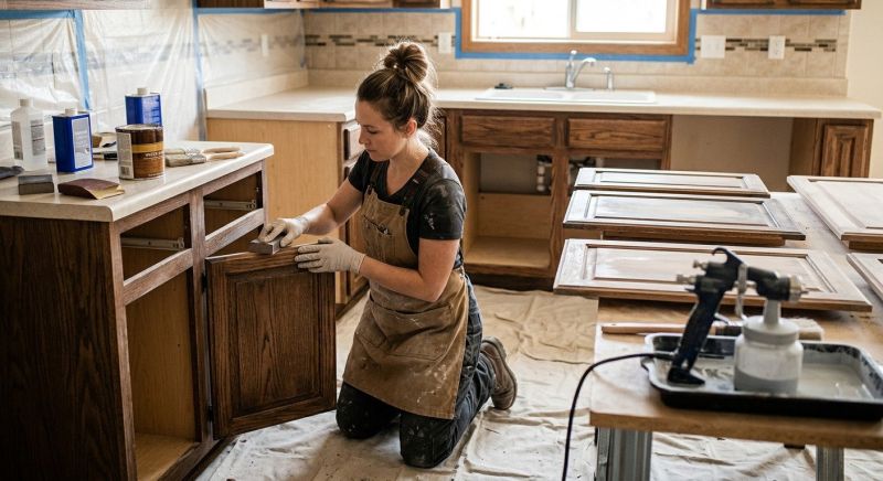 Oak Cabinet Refinishing in Cincinnati, OH
